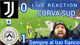 CURVA SUD SPETTACOLO | ALLEGRI NO | Juventus Udinese 0-1| Live reaction Allianz stadium