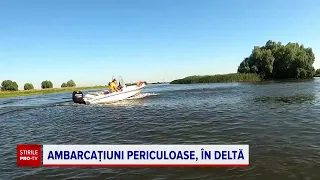 Delta Dunării s-a umplut de iahturi care gonesc cu viteză pe canalele înguste