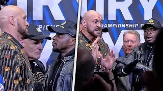 TYSON FURY & DILLIAN WHYTE FINALLY FACEOFF then stop MASS BRAWL | Boxing