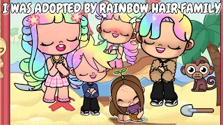 I Was Adopted By A Rainbow Hair Family 🌈 | All Parts | Sad Story | Toca Life Story | Toca Boca