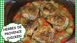 HERBES DE PROVENCE CHICKEN WITH POTATOES & CARROTS RECIPE  | SUNDAY CHICKEN DINNER