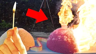 BEST Match Chain Reaction Amazing Fire Domino VOLCANO ERUPTION COMPILATION
