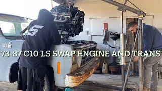 73-87 C10 LS SWAP : part 2 motor & transmission