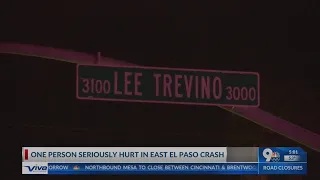 Serious injuries reported in East El Paso crash