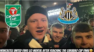 Newcastle United FANS GO MENTAL as 2-1 Southampton Carabao Cup win CONFIRMS WEMBLEY !!!!!!