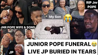 JUNIOR POPE FUNERAL ZUBBY MICHAEL😭JNR POPE WIFE AND SONS IN T£ARS😢RUBY OJIAKOR AND Celebrities W££P