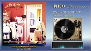 REO Speedwagon - "Back In My Heart Again"