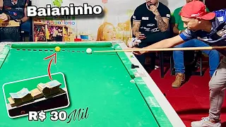 BAIANINHO SENTE A PRESSÃO DE JOGAR CONTRA SEU MAIOR RIVAL ! #baianinho #sinuca