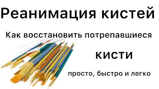 Как восстановить потрепавшиеся кисти. Step by step. Как реанимировать кисти.