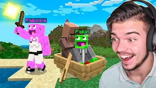 RUSZYŁEM Z PALIONKĄ w NASZĄ PIERWSZĄ PRZYGODĘ w Minecraft!