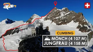 JUNGFRAU (4 158 m) + MÖNCH (4 107 m) Climbing in Swiss Alps | 4K