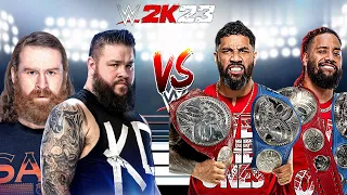 WWE 2K23 KEVIN OWENS & SAMI ZAYN VS. THE USOS FOR THE UNDISPUTED TAG TEAM CHAMPIONSHIPS!