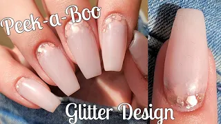 HOW TO: Peek-a-Boo Glitter Design with Dip Powder