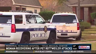 Woman recovering after pet Rottweiler attacks