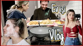 EV İŞİ AKTİF ✅ VLOG I Market, Yemek, Temizlik, Denemeli Alışveriş Büşra Pektaş