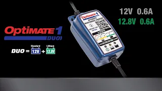 Smart fully automatic battery charger/maintainer | OptiMate 1 DUO