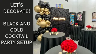 Setup With Me - Cocktail Decorations For Surprise Birthday Party