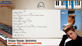 🎹 Voyage, Voyage - Desireless Piano Backing Track with chords and lyrics