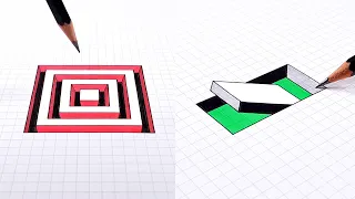 How to Draw - Easy 3D Illusions & Art Hacks