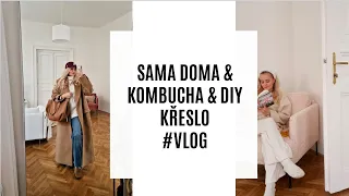 SAMA DOMA & VYRÁBÍM KOMBUCHU & DIY KŘESLO #VLOG