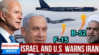 ISRAELI F 15 AND AMERICAN B 52 WARN IRAN  Israeli jets escort American B 52s during flyby in Iran