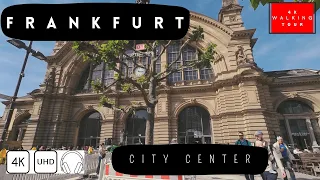 From trains to trends | Frankfurt train station to Zeil - Spring 2024 [4K Ultra HD] + Captions (CC)