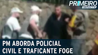 Traficante foge após confusão entre policiais civis e militares | Primeiro Impacto (14/01/22)