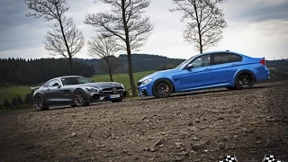 Mercedes AMG GT Renntech vs  BMW M3 SOUNDS