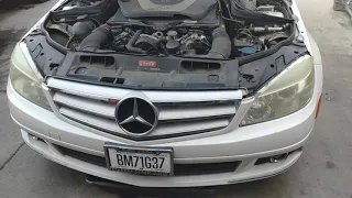 Mercedes W204 С300 Замена термостата How To Replace Mercedes Thermostat (W204 C300)