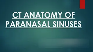 Paranasal sinuses CT anatomy - SIMPLIFIED