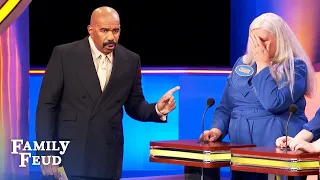 Celeste instantly regrets her answer on the Feud!!