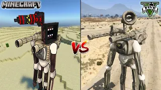 MINECRAFT MECHA SIREN HEAD VS GTA 5 MECHA SIREN HEAD - WHO IS BEST?