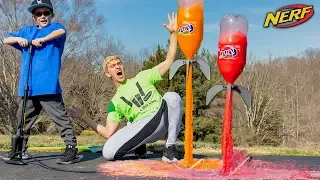 NERF SODA ROCKET MOD!! (EXPLODING NERF DART)