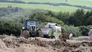 Zniwa 2014 - Mega wpadka Claas Mega, Tucano, Lexion /FullHD/ - Claas Stuck