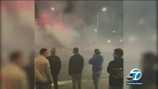 Video shows dangerous 'street takeover' at intersection in West LA | ABC7