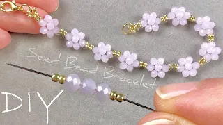 Daisy Beaded Bracelet Tutorial: How to Make Seed Bead Flower Bracelets