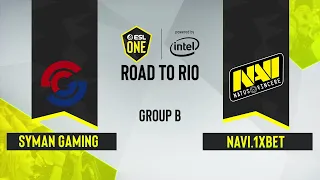 CS:GO - NAVI.1XBET vs. Syman Gaming [Overpass] Map 1 - ESL One: Road to Rio - Group B - CIS
