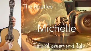 Michelle - The Beatles - Guitar lesson, sheet and Tab