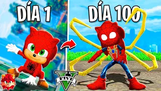 SOBREVIVÍ 100 DÍAS como SPIDER SONIC LA PELICULA en GTA 5 !! (Sonic Movie mod)