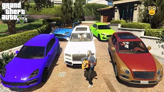 GTA 5 - Stealing Luxury Expensive SUV Cars with Michael! | (GTA V Real Life Cars #22)