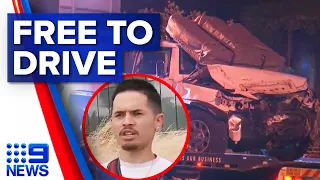 Teen accused of smashing stolen car into a vehicle is free to keep driving | 9 News Australia