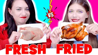 ASMR Fried Food VS Fresh Food Mukbang Challenge