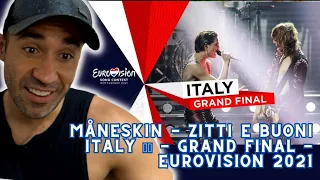 First time seeing Måneskin - Zitti E Buoni - Italy 🇮🇹 - Grand Final - Eurovision 2021