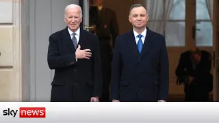 Joe Biden meets Poland's President Andrzej Duda