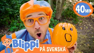 Blippi Svenska | Blippi besöker pumpaparken - Dekorera pumpor - Halloween Special