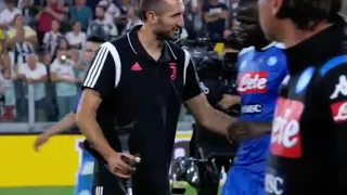 Giorgio Chiellini comforts Koulibaly after Juventus vs Napoli 4-3 31/08/2019