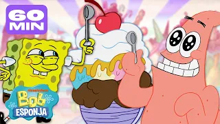 Bob Esponja Comendo SORVETE Por 60 Minutos Seguidos 🍦 | Bob Esponja em Português