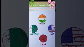 Flag for India emoji ll DOMS Brush pen drawing ll #emoji #shorts #youtube #flag emoji 🇮🇳🇺🇸🇵🇰🇨🇳