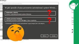 Ponowna instalacja Windows 10 pobierać z chmury czy lokalna ponowna instalacja?