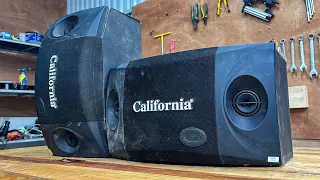 Restoration Old California Speakers // Great 2 Way Speaker Restoration Project